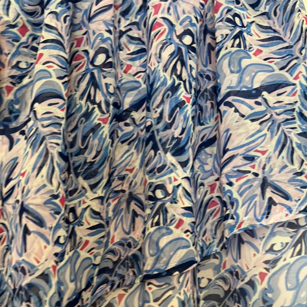 Simply Southern floral ruffle skirt, Sz XL elastic waist, lined, mini, NWT - Picture 2 of 5